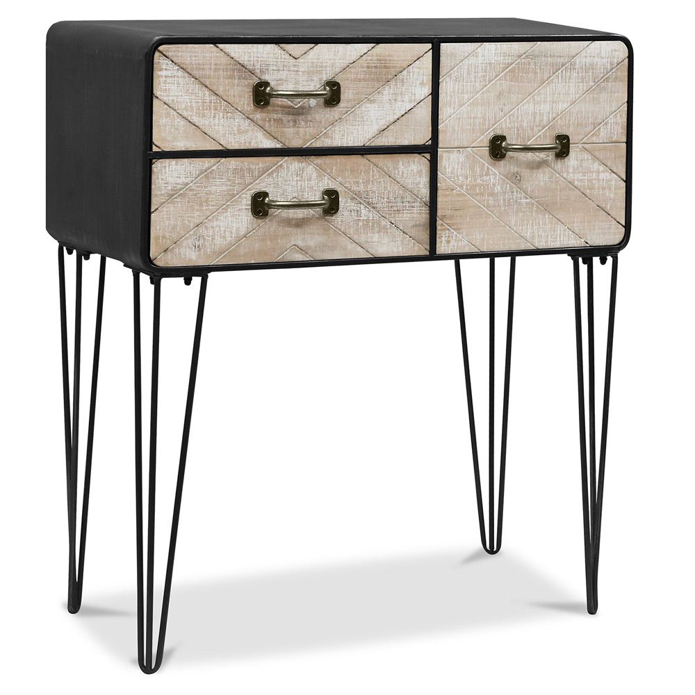 Credenza in Metallo - Stile Industriale - 3 cassetti - Carson