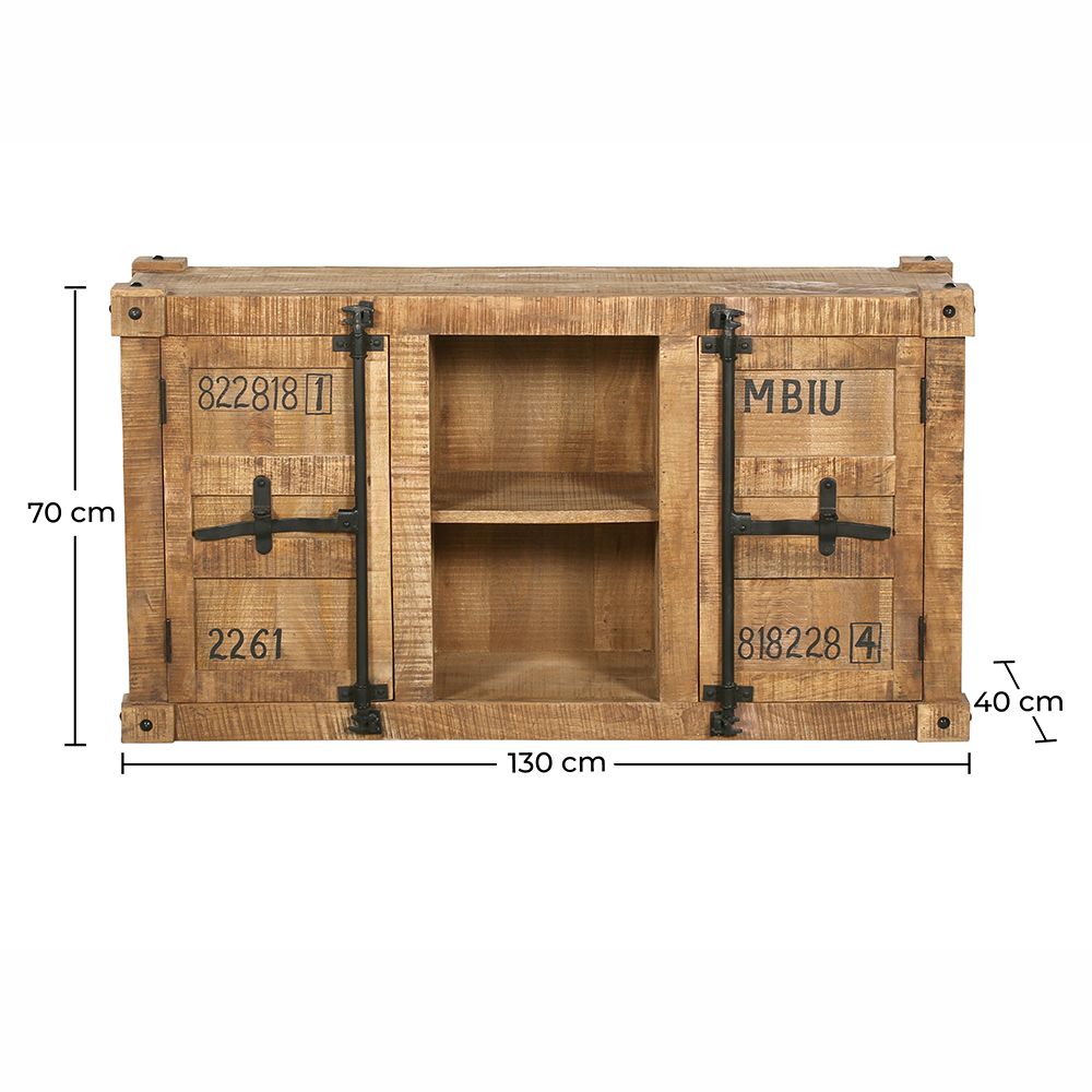 Credenza in Legno - Stile Industriale - 2 porte - Tunker