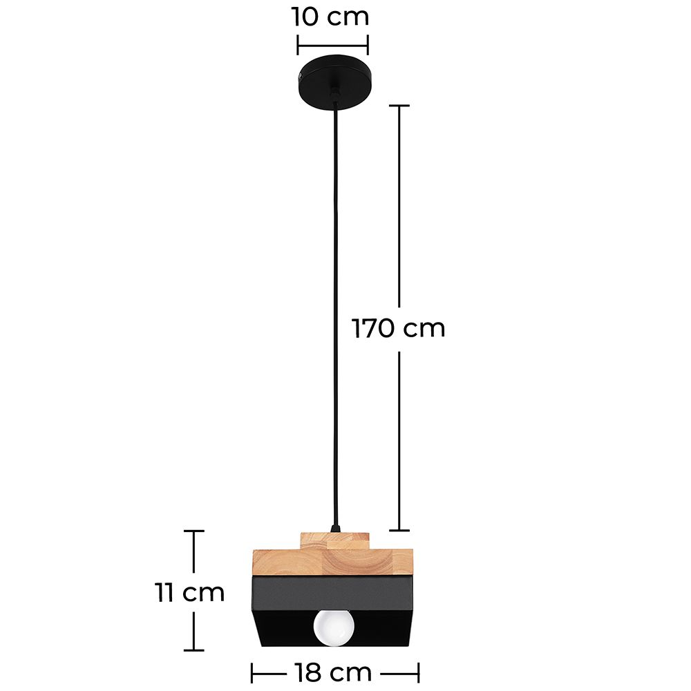Lampadario stile scandinavo Edda - Legno e metallo