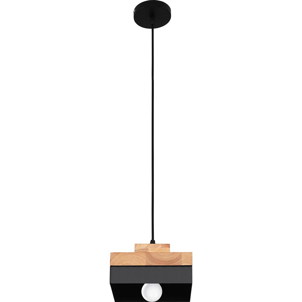 Lampadario stile scandinavo Edda - Legno e metallo
