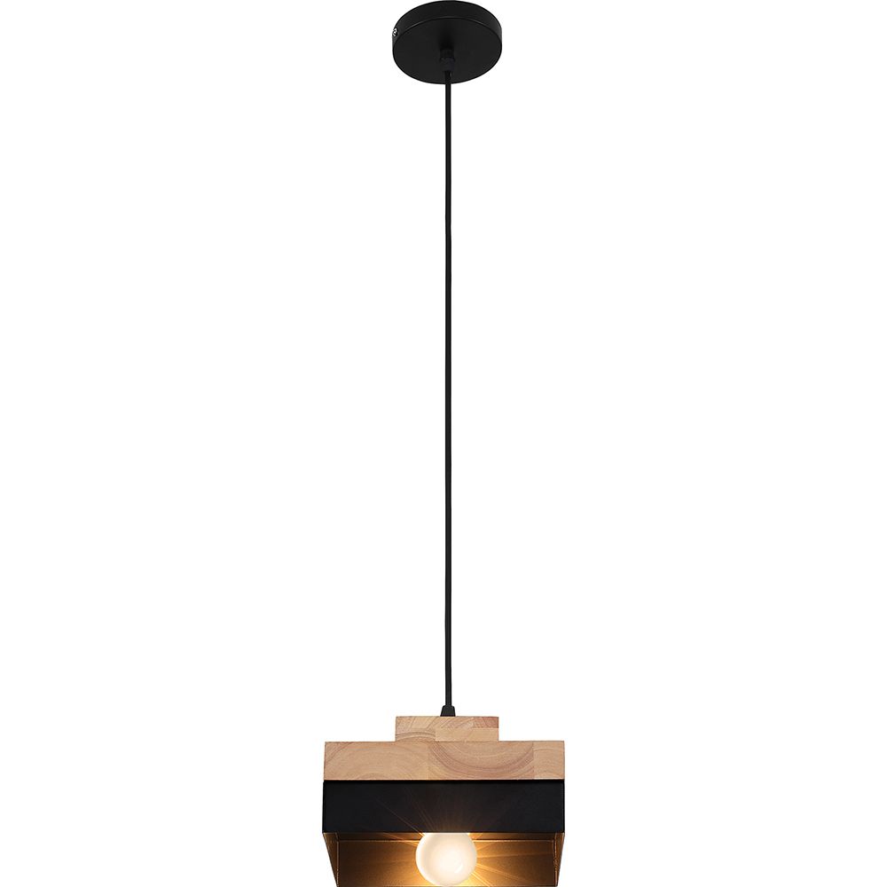 Lampadario stile scandinavo Edda - Legno e metallo