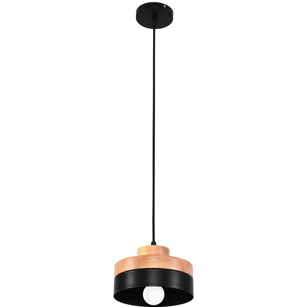 Lampadario stile scandinavo Eigli - Legno e metallo
