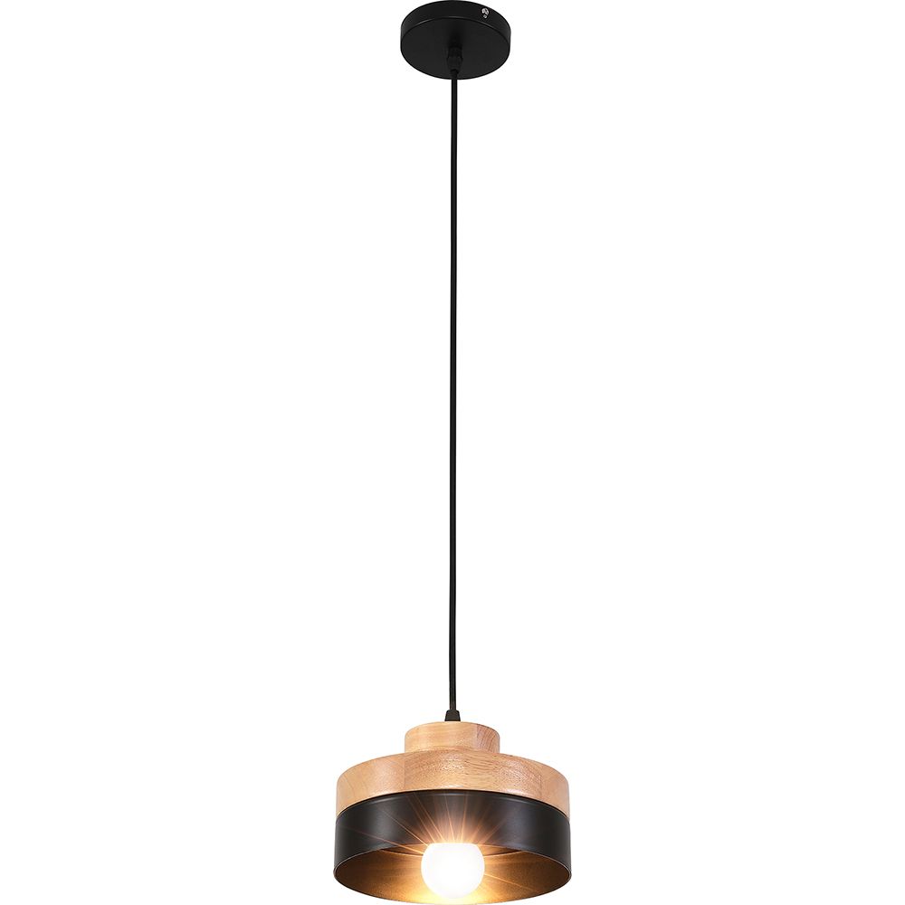 Lampadario stile scandinavo Eigli - Legno e metallo