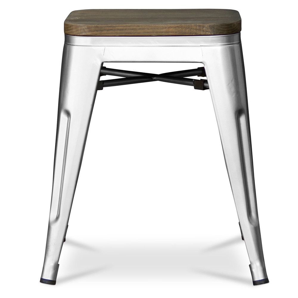 Sgabello Bistrot Metalix in legno - Metallo - 45 cm