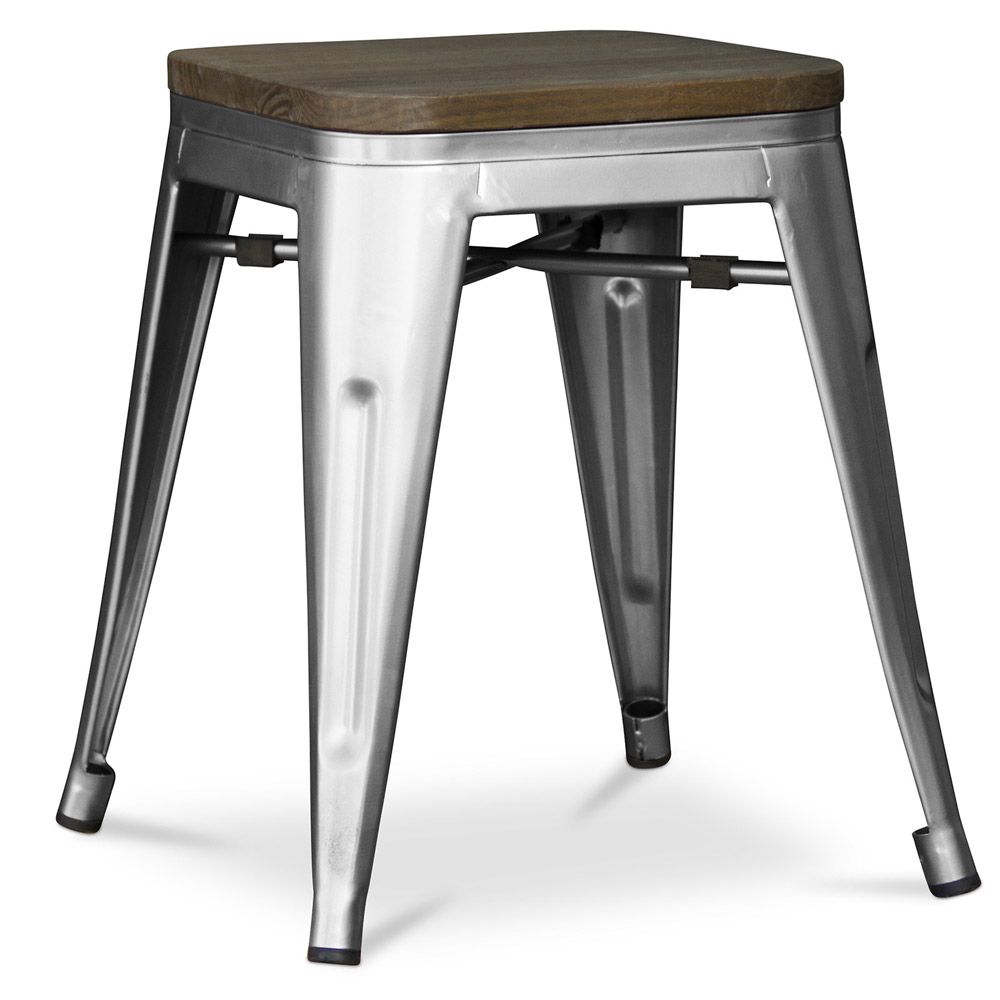 Sgabello Bistrot Metalix in legno - Metallo - 45 cm