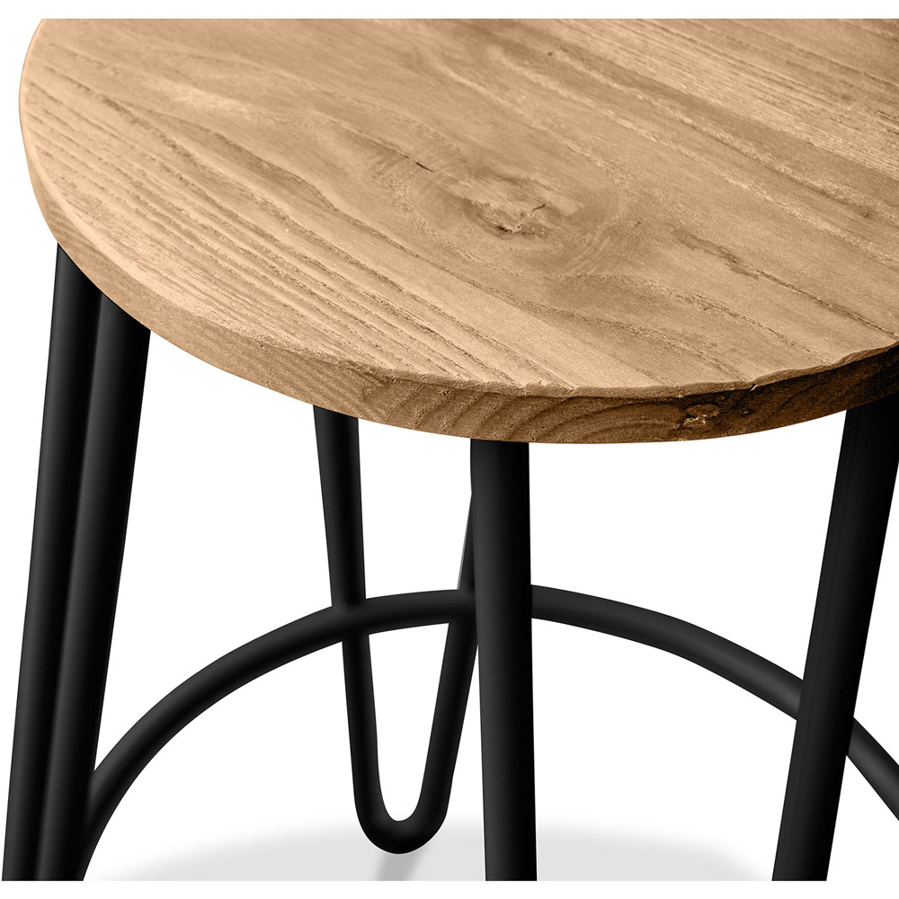 Sgabello Hairpin - 74cm - Legno chiaro e metallo