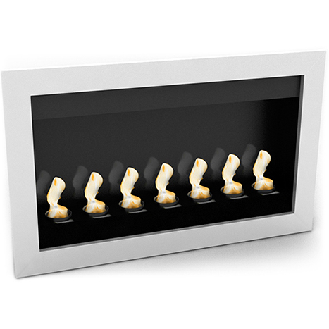 Caminetto da parete a bioetanolo contemporaneo - VPF-FD50-bianco