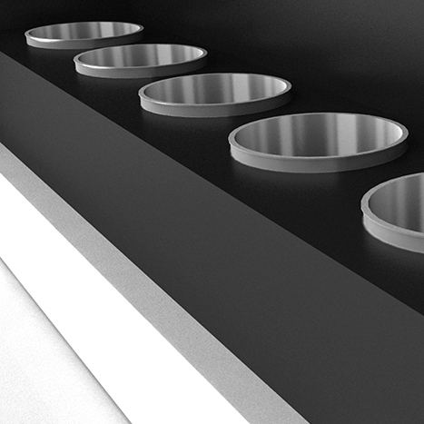 Caminetto da parete a bioetanolo contemporaneo - VPF-FD50-bianco