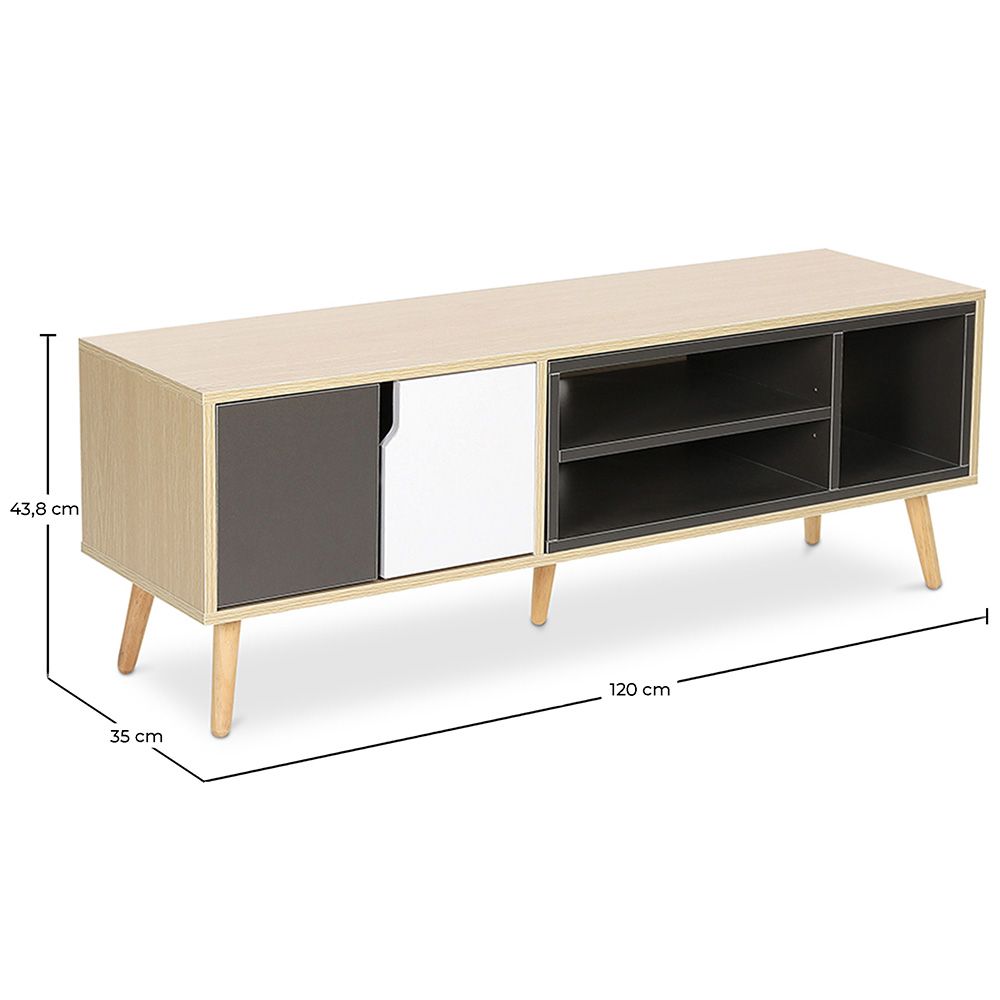 Mobile TV in Legno - Stile Scandinavo - Freya 