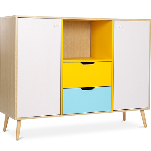 Credenza in Legno - Design Multicolore - Stile Scandinavo - Graep