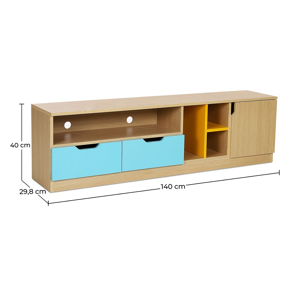 Mobile TV in Legno - Stile Scandinavo - Yumi