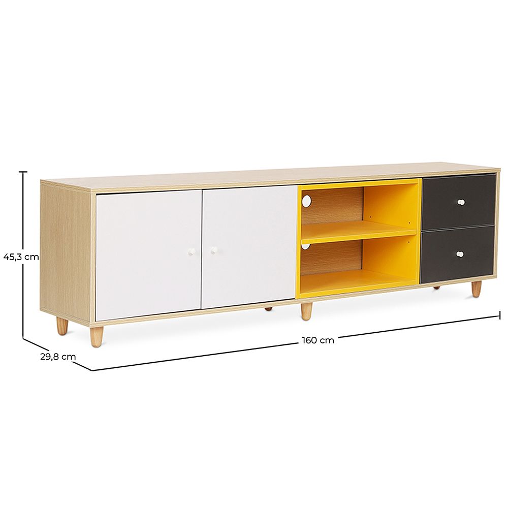 Mobile TV in Legno - Stile Scandinavo - Eniva