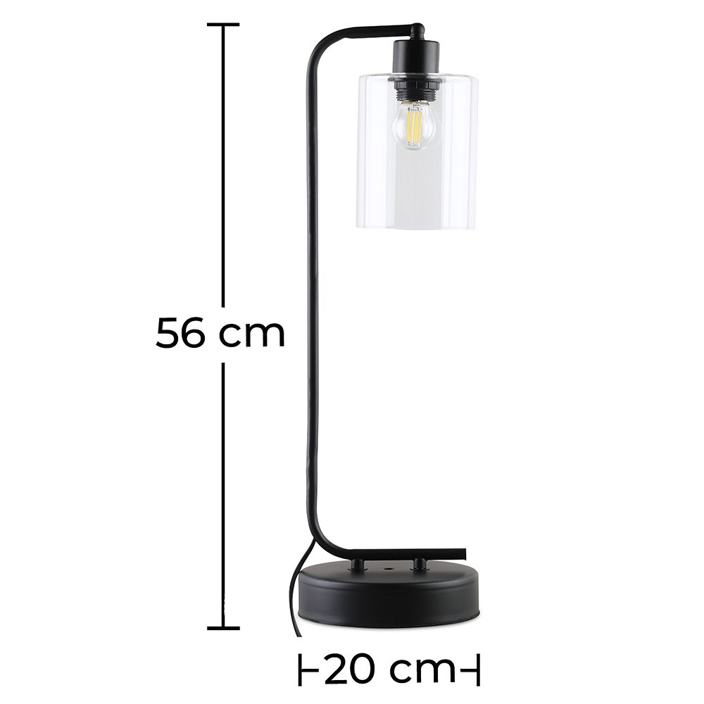 Lampada da scrivania Flavia - Metallo e vetro