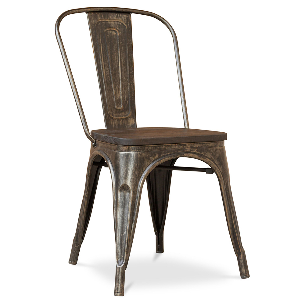 Sedia Bistrot Metalix Seduta in Legno Nuova edizione - Metallo