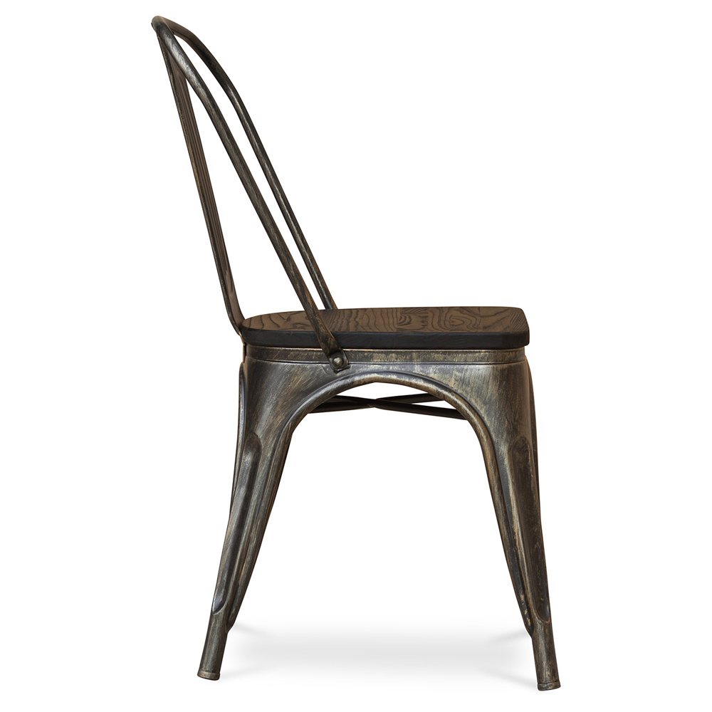 Sedia Bistrot Metalix Seduta in Legno Nuova edizione - Metallo