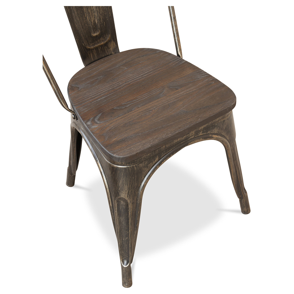 Sedia Bistrot Metalix Seduta in Legno Nuova edizione - Metallo