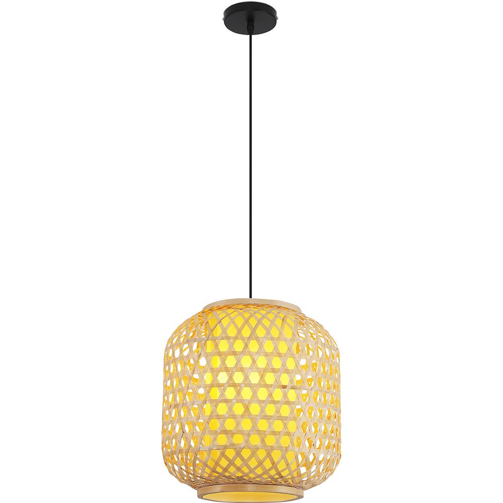 Lampada da soffitto in bambù - Lampada a sospensione in stile Boho Bali - Karen