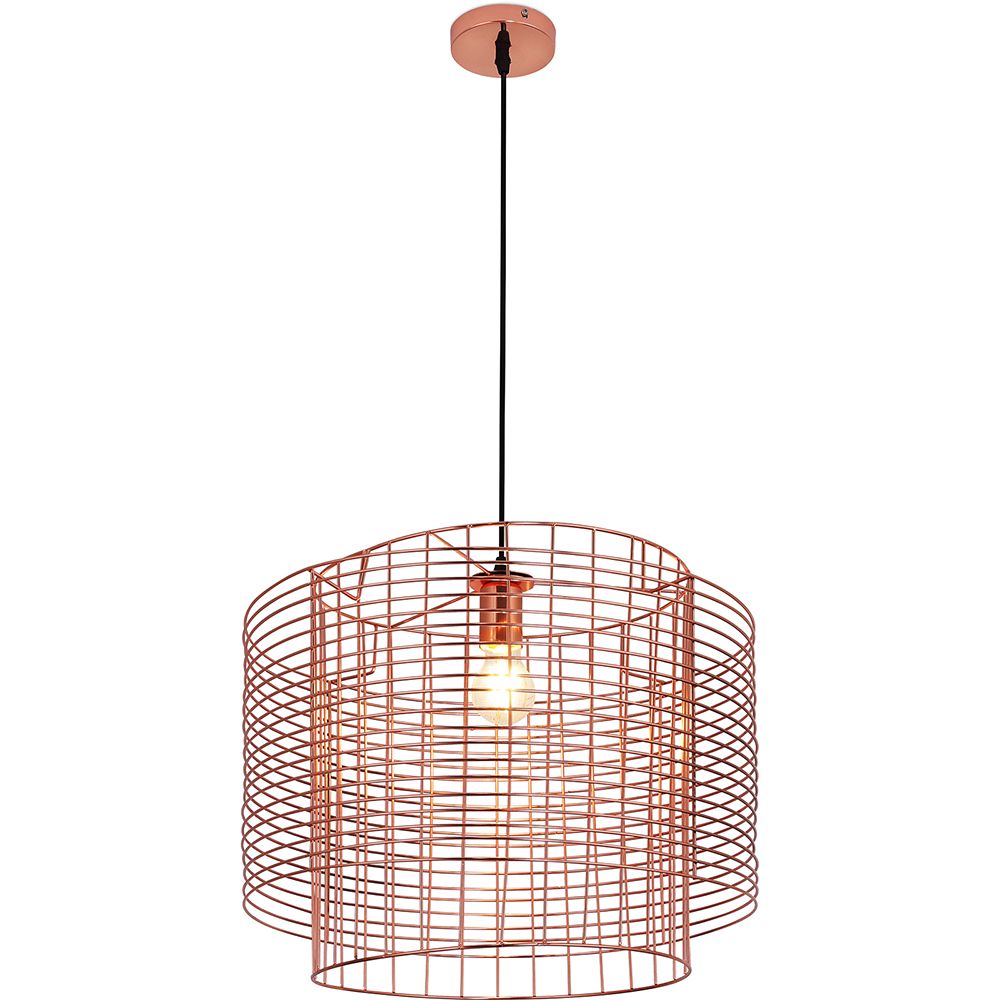 Lampadario a sospensione con struttura in filo