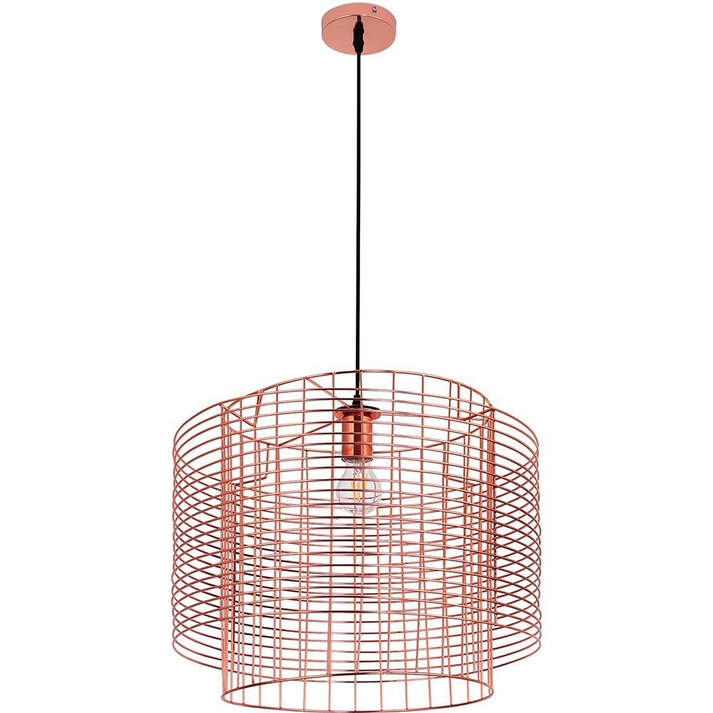 Lampadario a sospensione con struttura in filo
