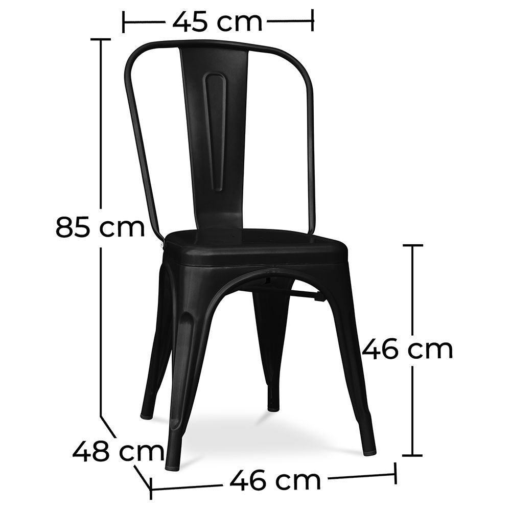 Tavolo da pranzo Hairpin 150x90 + X6 Sedia Bistrot Metalix 