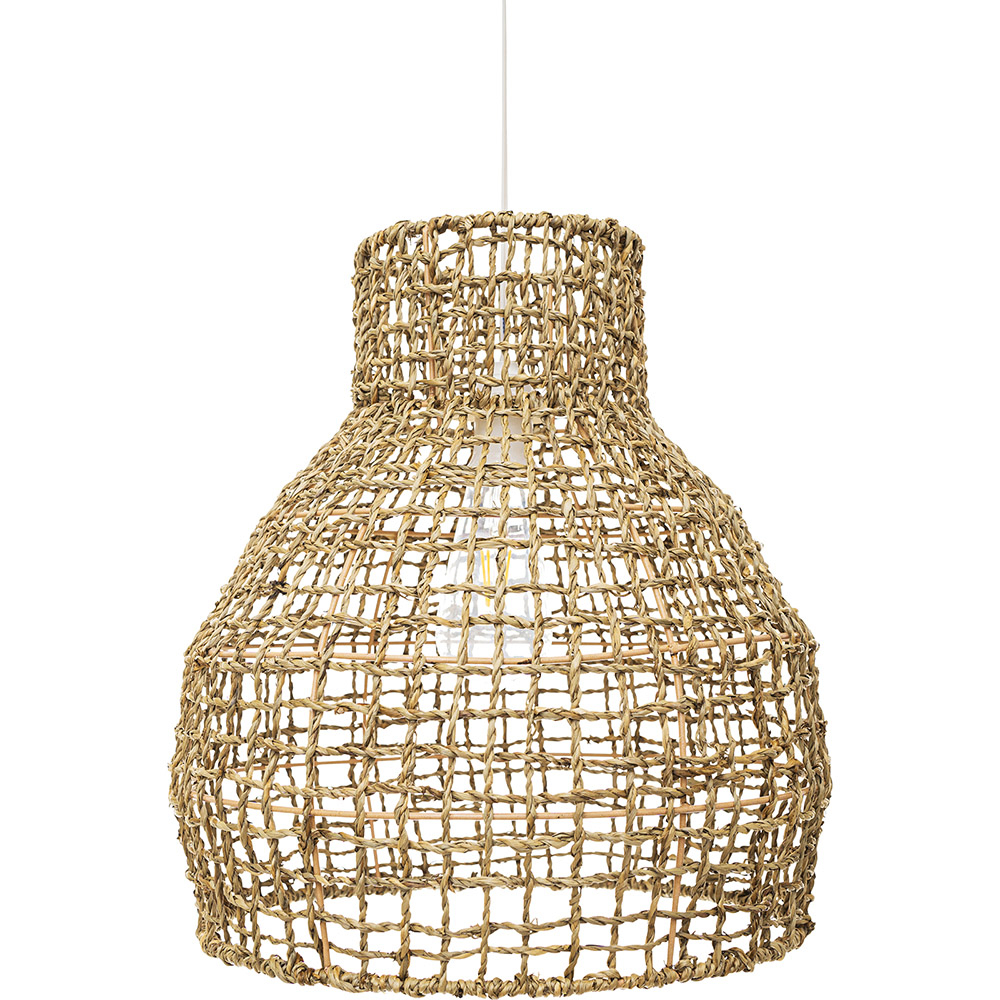 Lampadario In Rattan Naturale Design Boho Bali - Chi