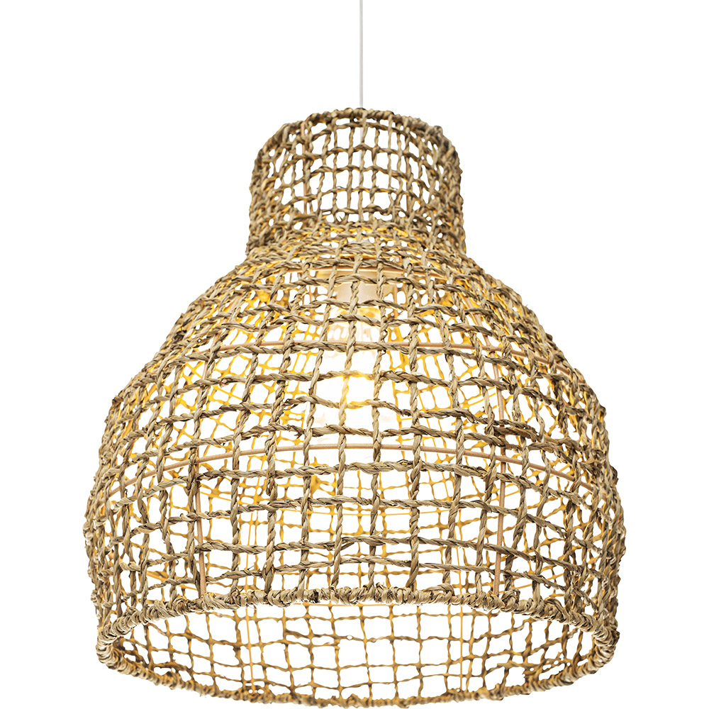 Lampadario In Rattan Naturale Design Boho Bali - Chi