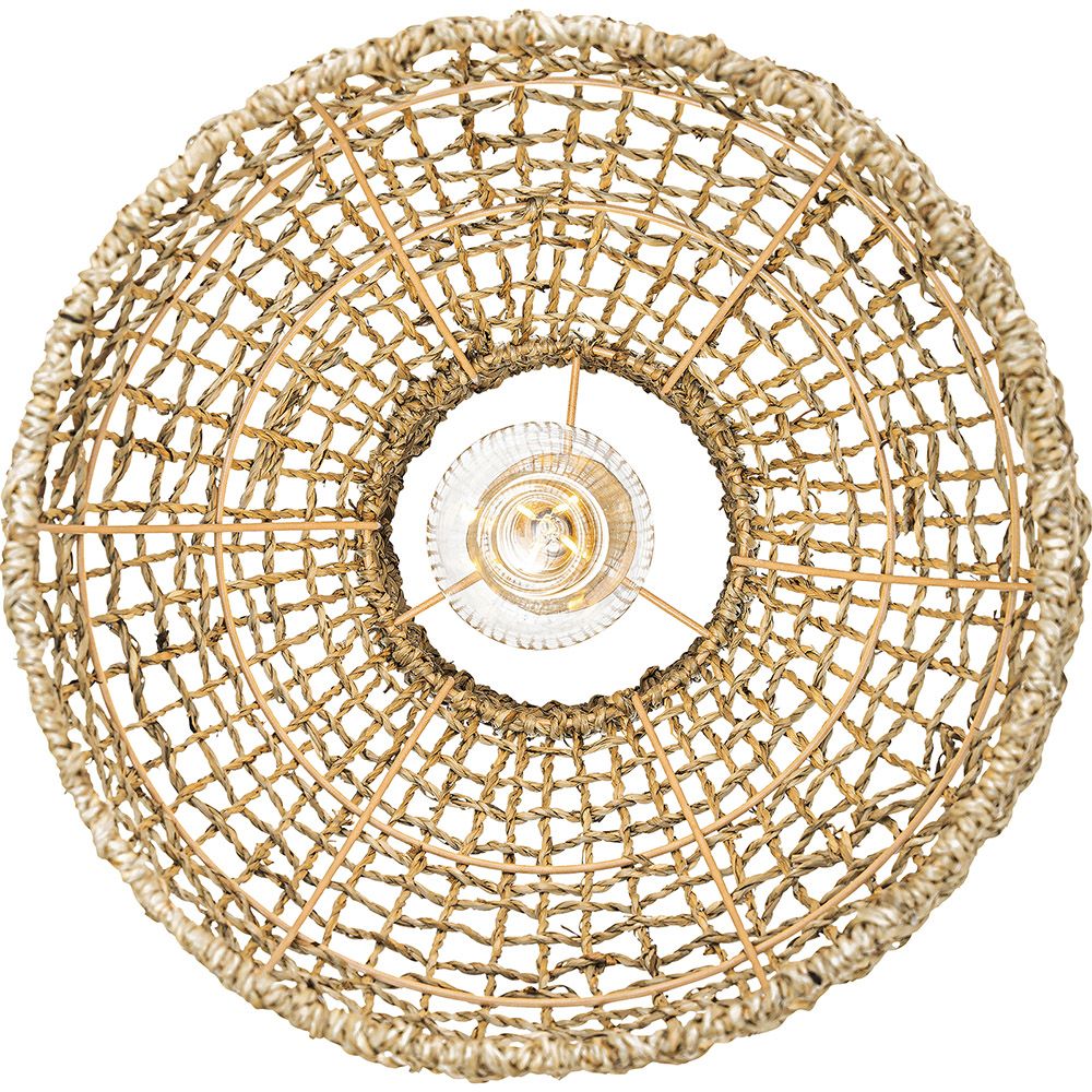 Lampadario In Rattan Naturale Design Boho Bali - Chi