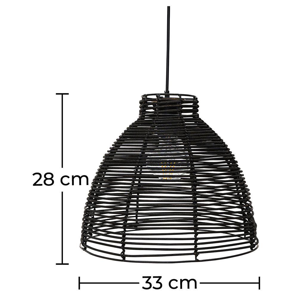 Lampadario In Rattan Naturale Design Boho Bali - Tui