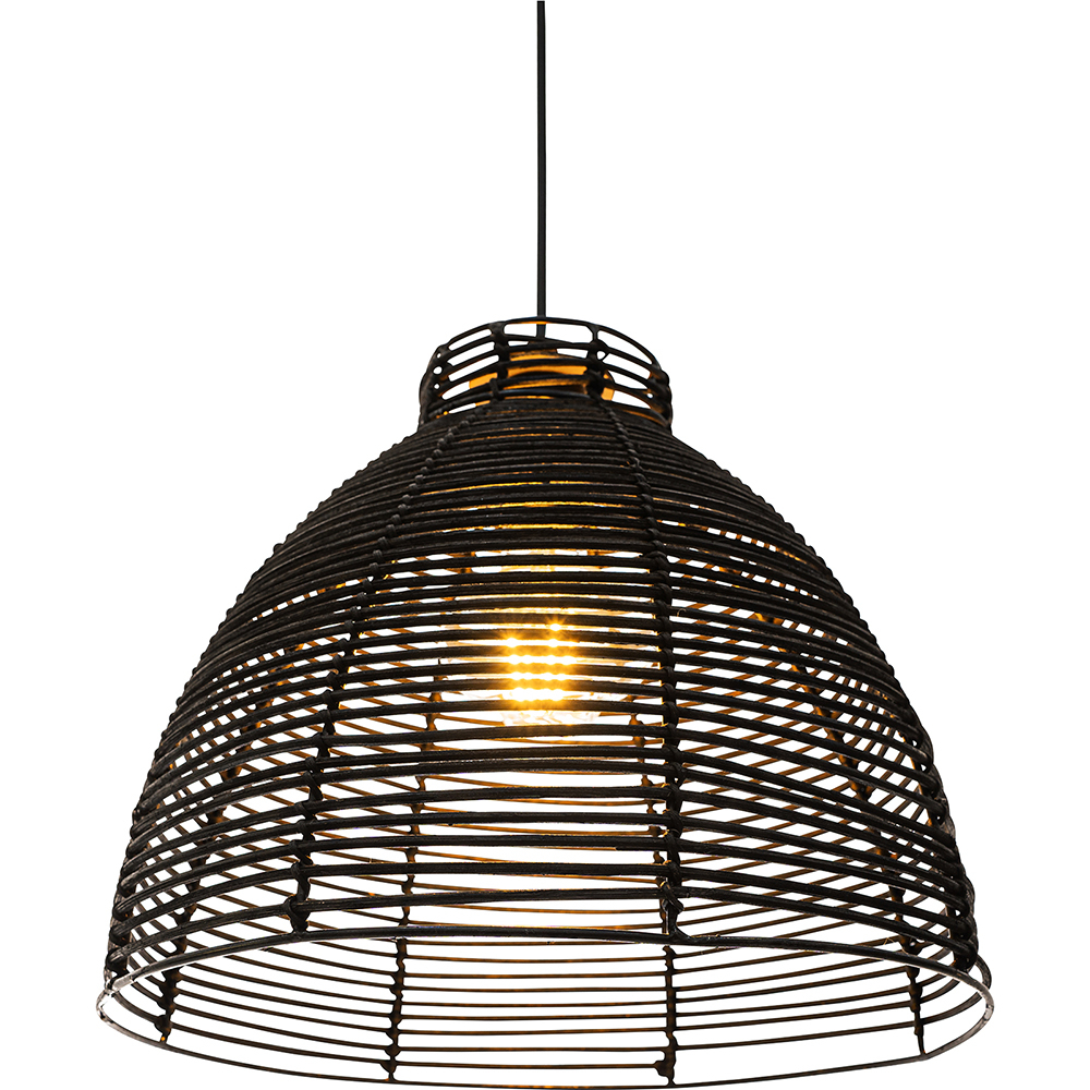 Lampadario In Rattan Naturale Design Boho Bali - Tui