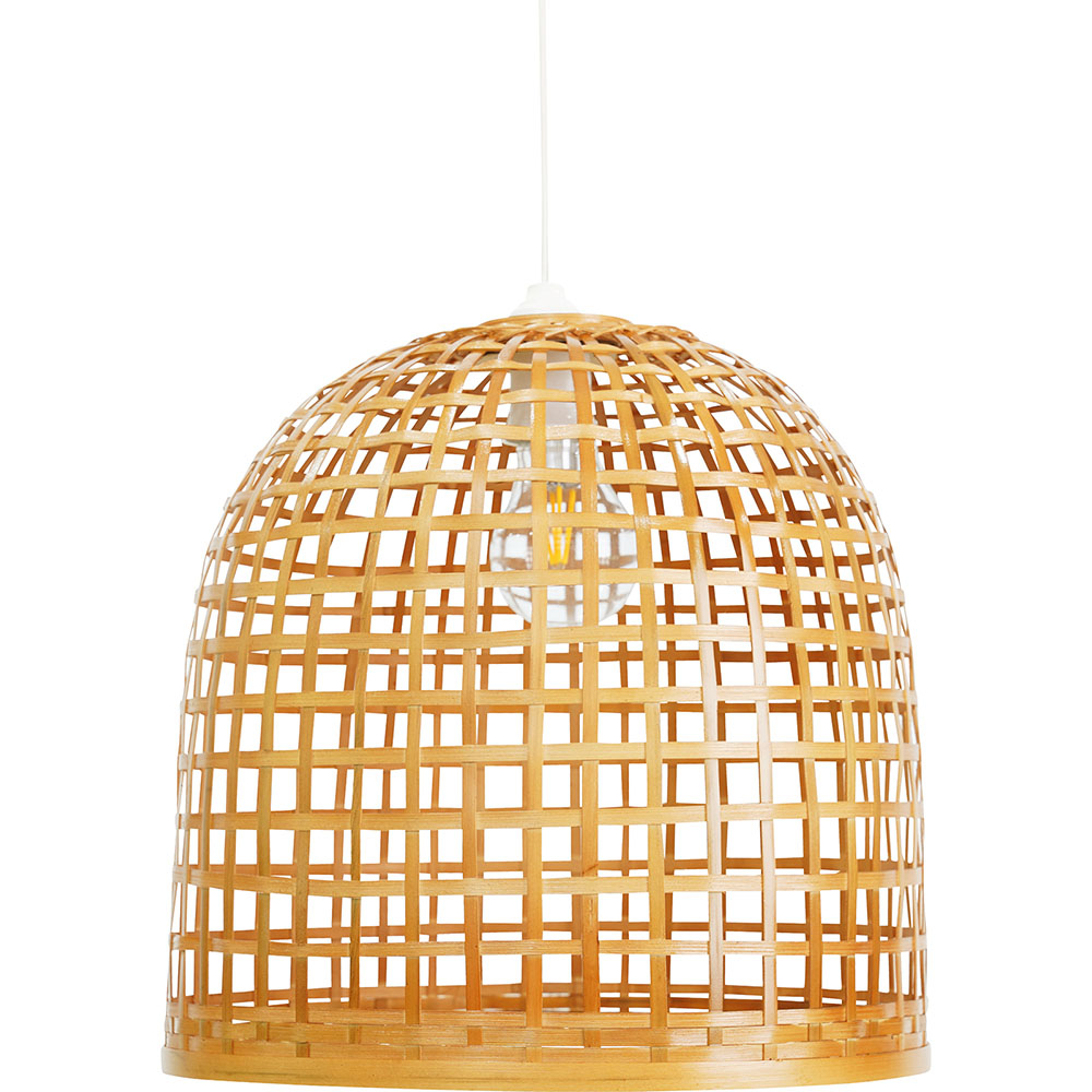 Lampadario In Bambù Naturale Design Boho Bali - Suong