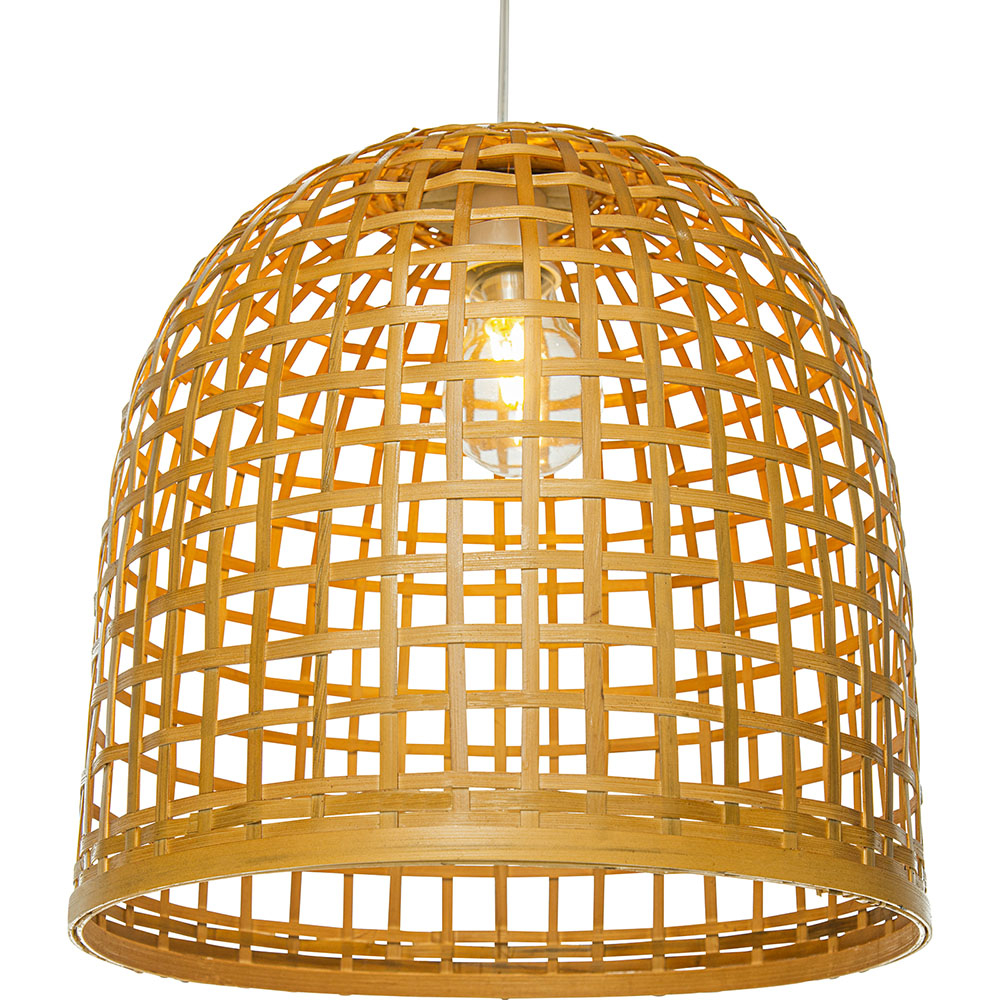 Lampadario In Bambù Naturale Design Boho Bali - Suong