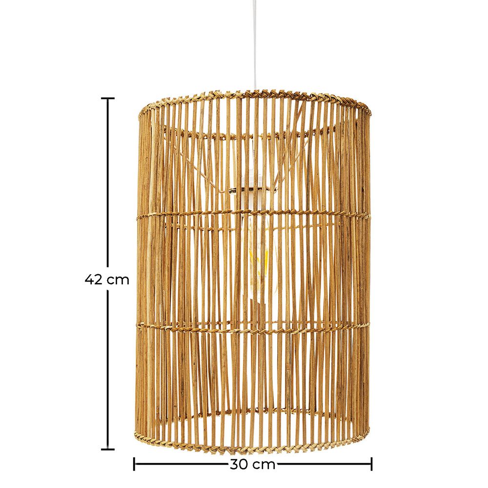 Lampadario In Rattan Naturale Design Boho Bali - Deing
