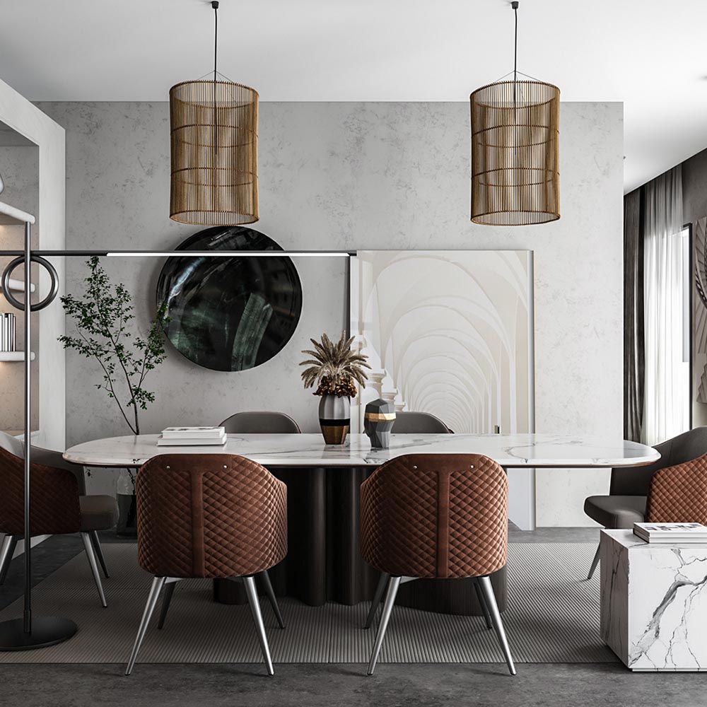 Lampadario In Rattan Naturale Design Boho Bali - Deing