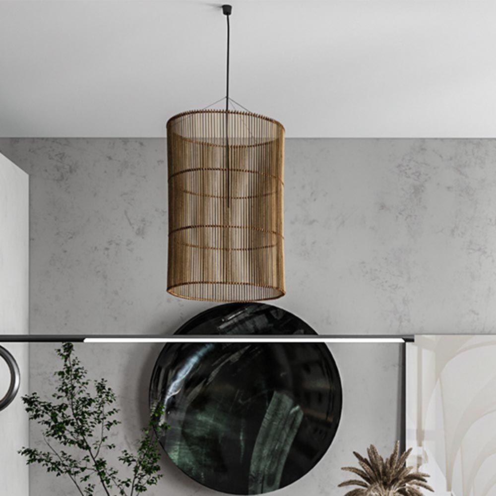 Lampadario In Rattan Naturale Design Boho Bali - Deing