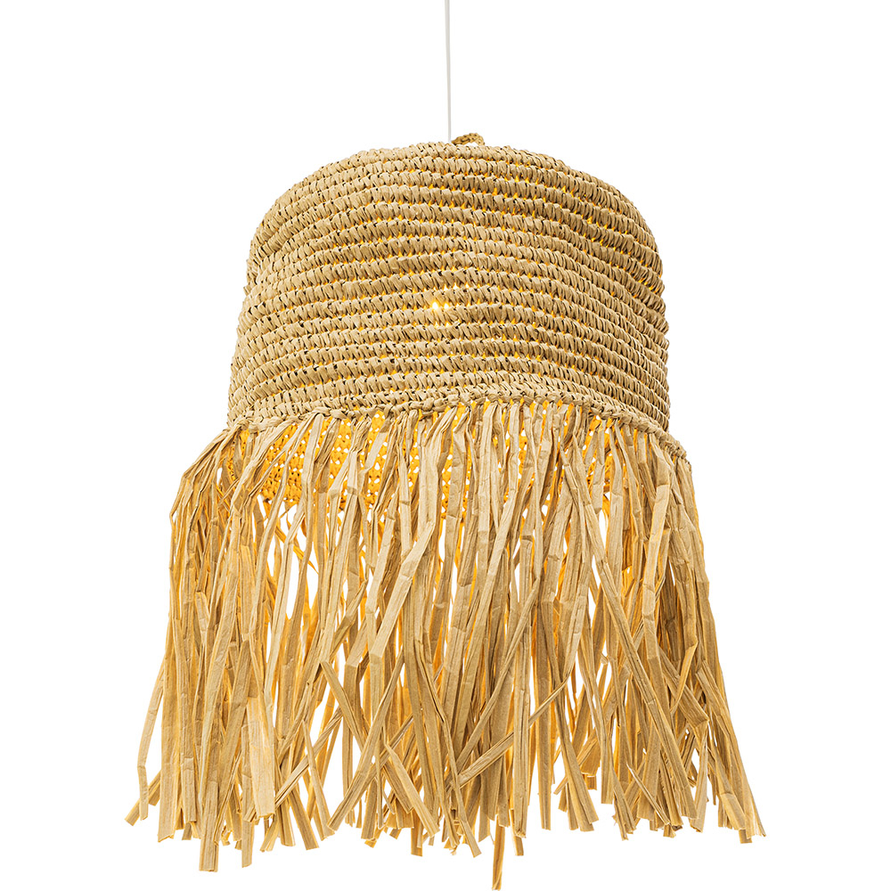 Lampadario In Rattan Naturale Design Boho Bali - Hiue