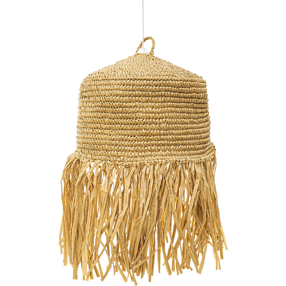 Lampadario In Rattan Naturale Design Boho Bali - Hiue