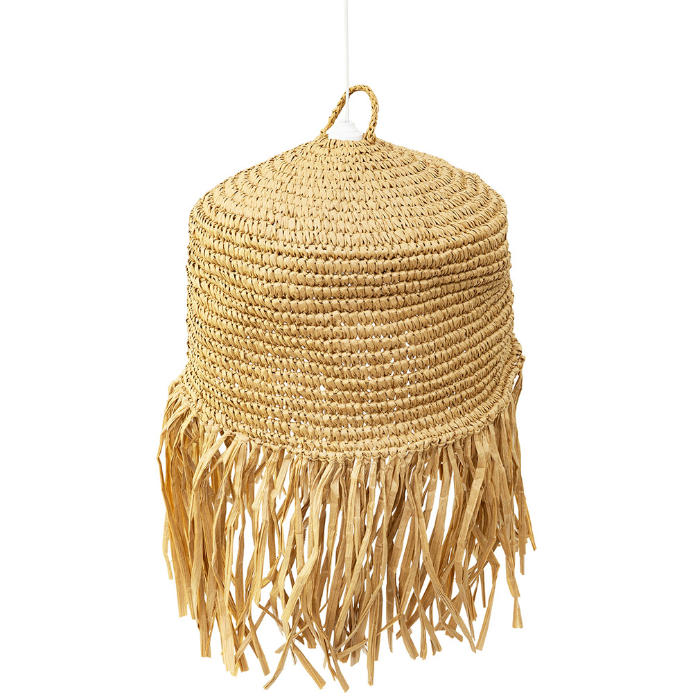 Lampadario In Rattan Naturale Design Boho Bali - Hiue