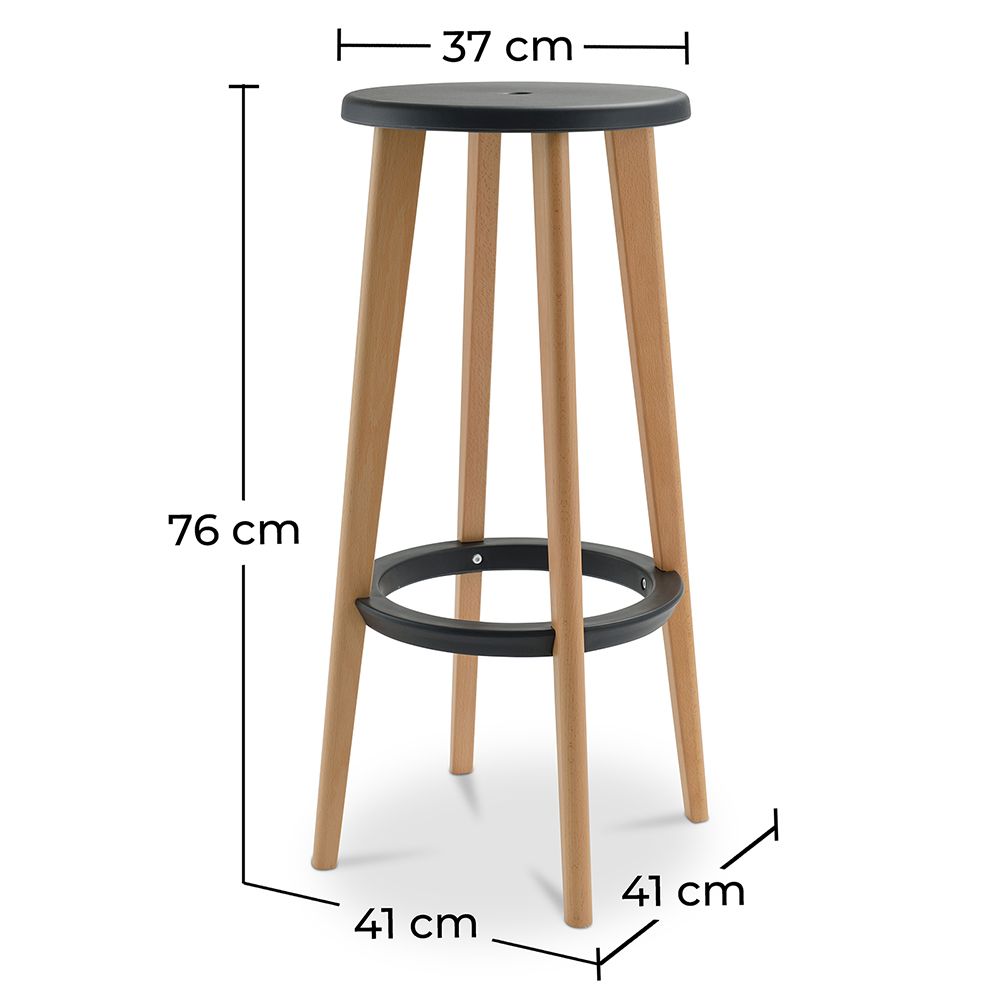 Sgabello da bar Cesar 76cm - Legno