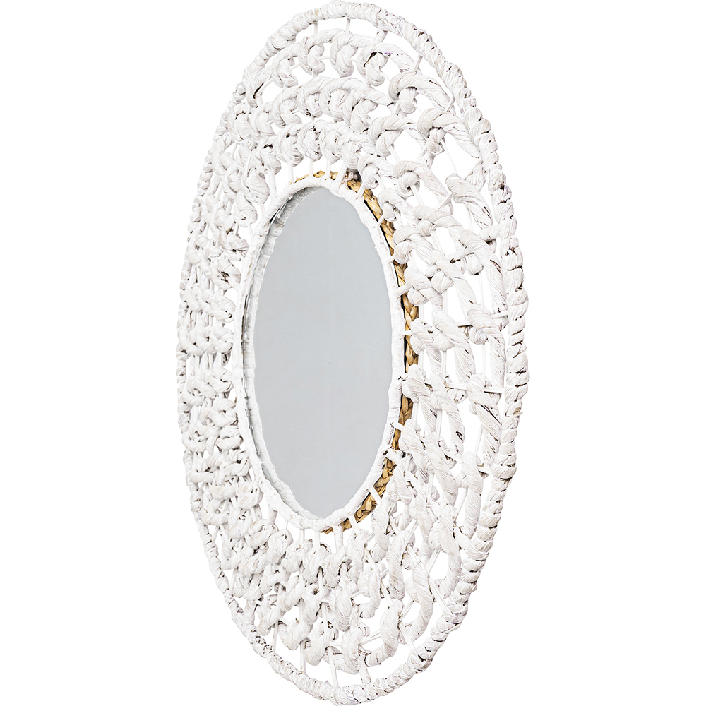  Specchio da Parete - Rotondo Boho Bali (60 cm) - Chiua