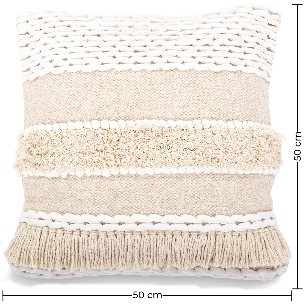 Cuscino Quadrato di Cotone in Stile Boho Bali fodera + imbottitura - Hera