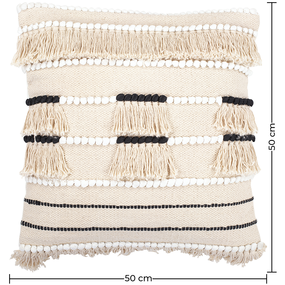 Cuscino Quadrato di Cotone in Stile Boho Bali fodera + imbottitura - Joan