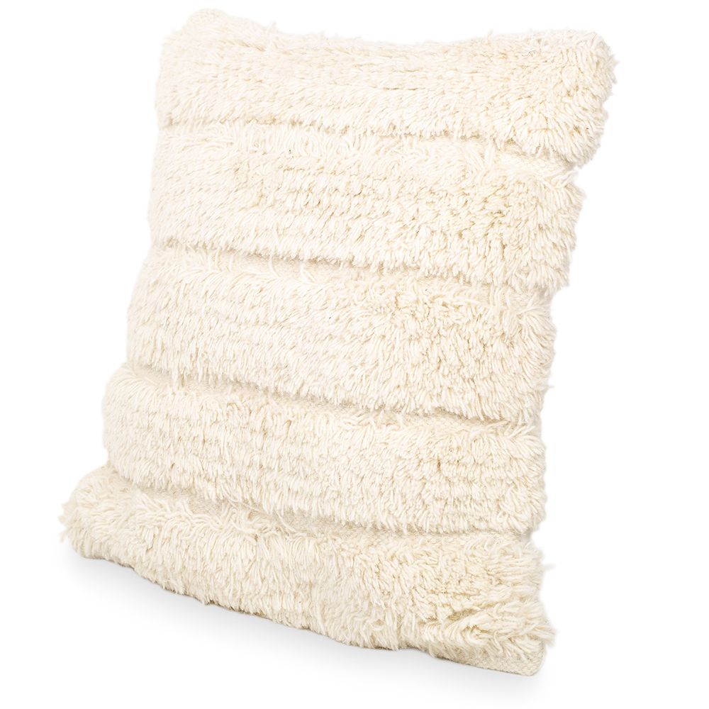 Federa per cuscino Akasha 100% Lana fodera + imbottitura - Stile Rustico - 50x50 cm + cuscino incluso