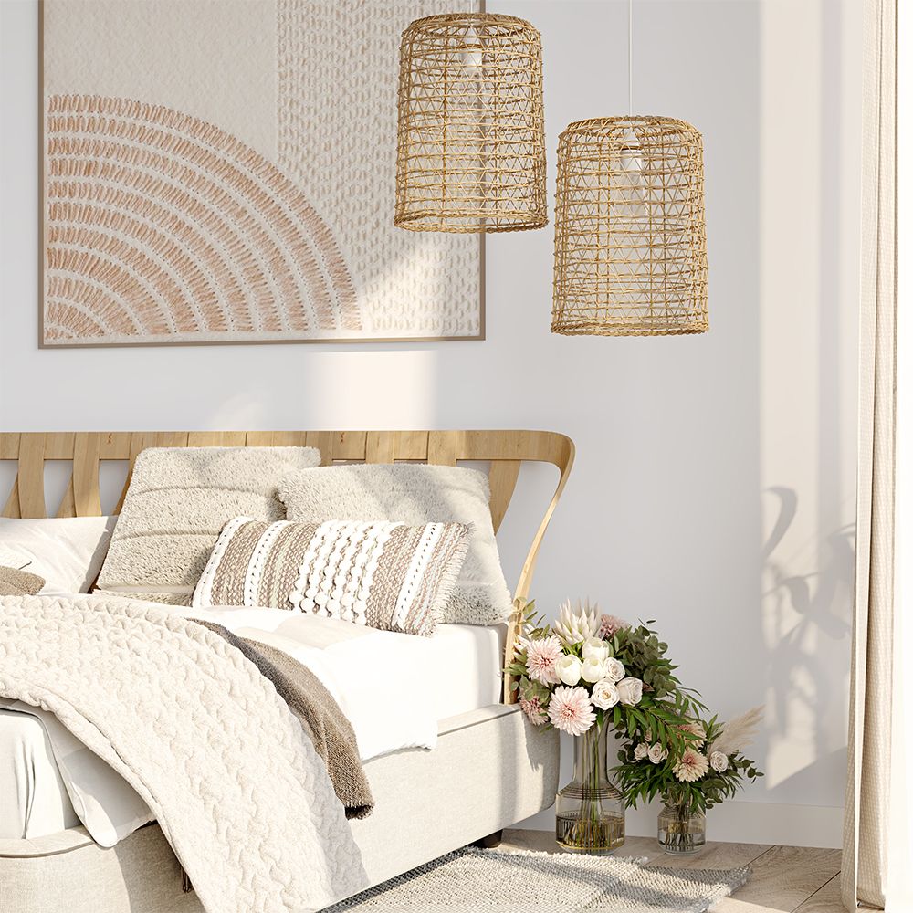 Federa per cuscino Akasha 100% Lana fodera + imbottitura - Stile Rustico - 50x50 cm + cuscino incluso