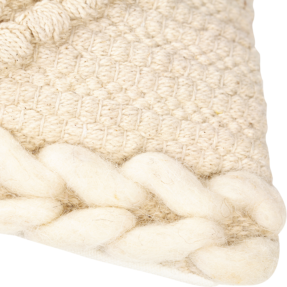 Cuscino Quadrato in Stile Boho Bali, Lana e Cotone fodera + imbottitura - Minerva