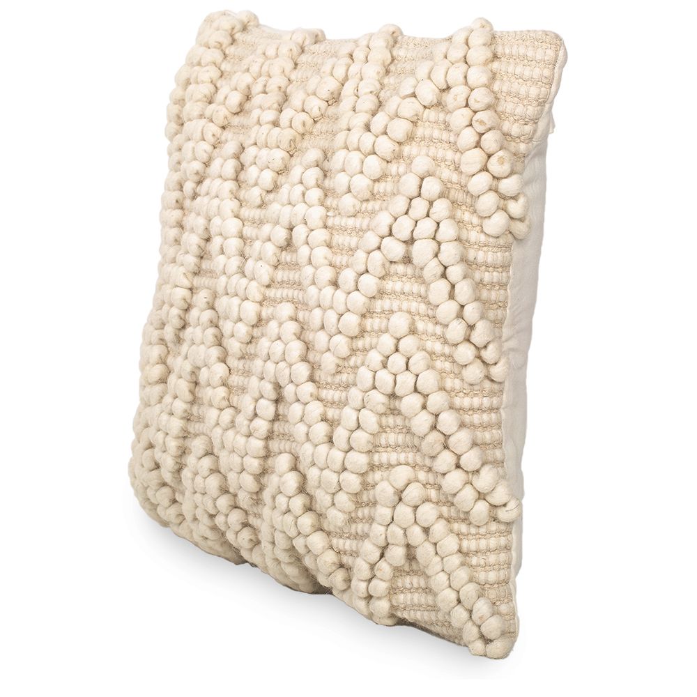 Federa per cuscino Chewuna 100% Lana fodera + imbottitura - Stile Rustico - 50x50 cm + cuscino incluso