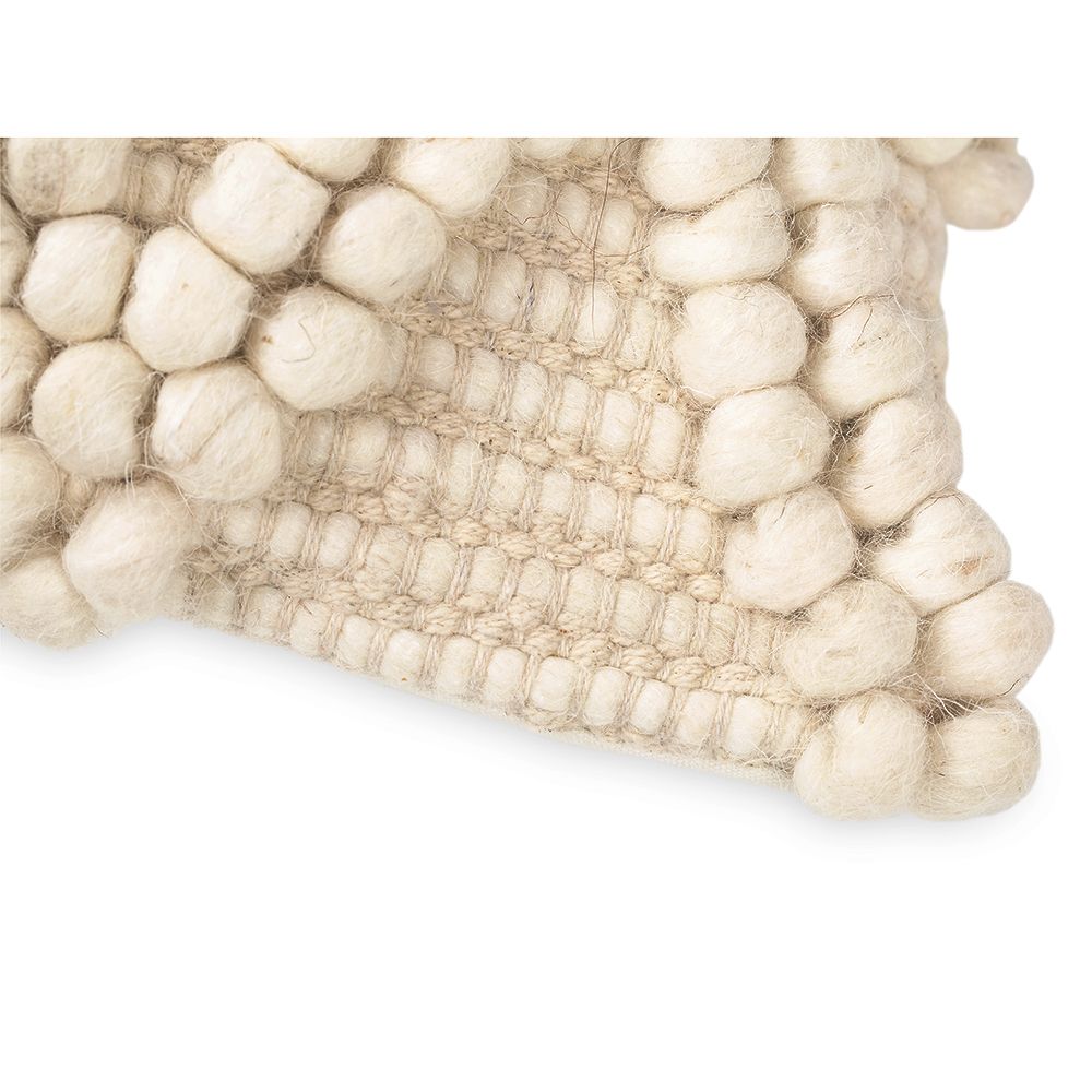 Federa per cuscino Chewuna 100% Lana fodera + imbottitura - Stile Rustico - 50x50 cm + cuscino incluso