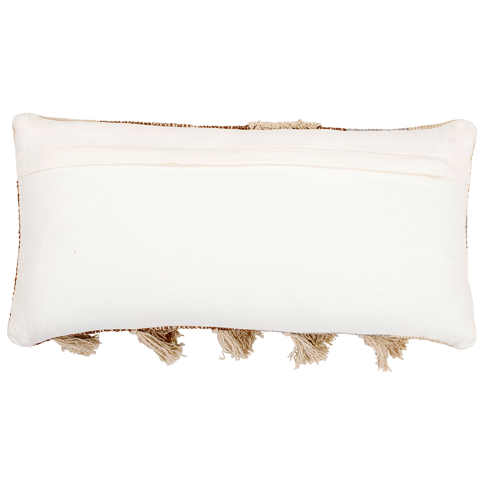 Cuscino Rettangolare in Stile Boho Bali, Lana e Cotone fodera + imbottitura - Ilinai