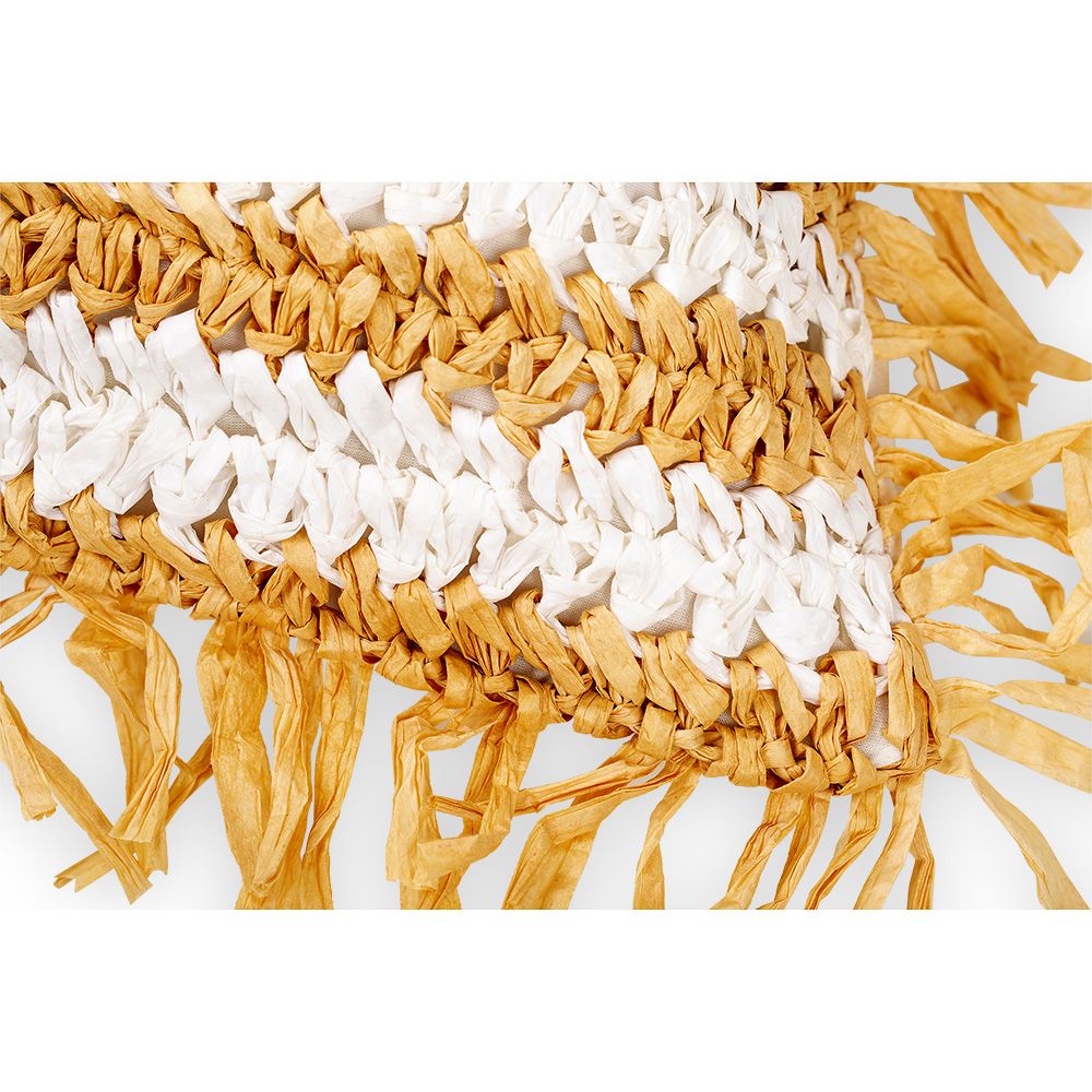 Federa per cuscino Candice 100% Rafia - Stile Rustico - 50x50 cm, cuscino incluso fodera + imbottitura