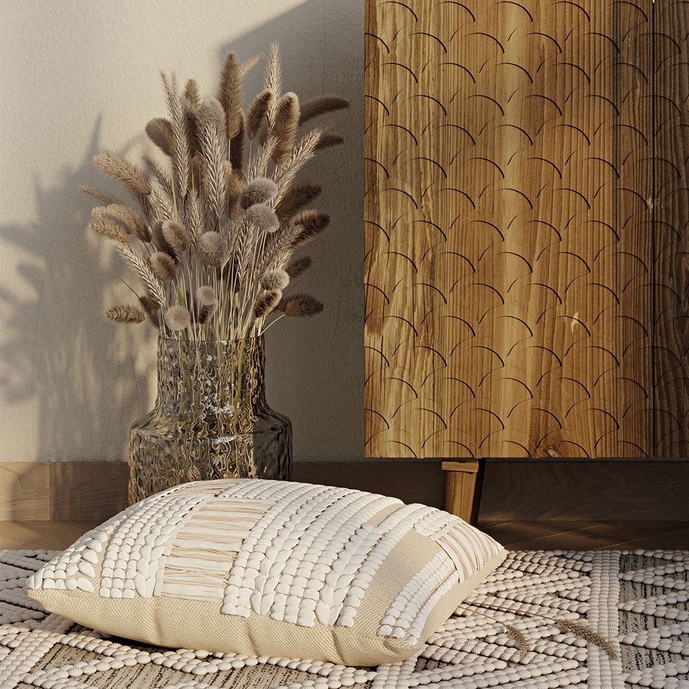 Cuscino Quadrato di Filato riciclato in Stile Boho Bali fodera + imbottitura - Chloe