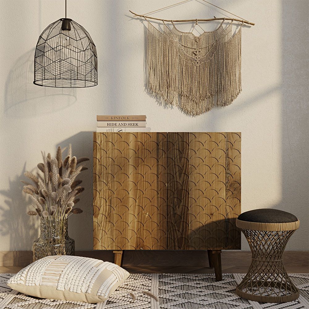 Cuscino Quadrato di Filato riciclato in Stile Boho Bali fodera + imbottitura - Chloe
